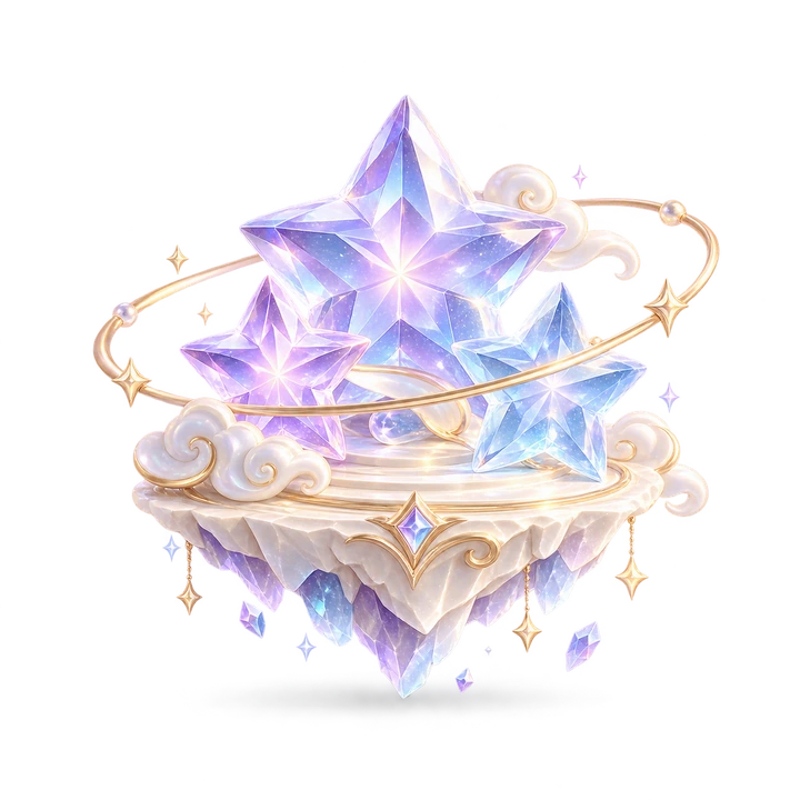 原创星星玩伴和个人名片插画